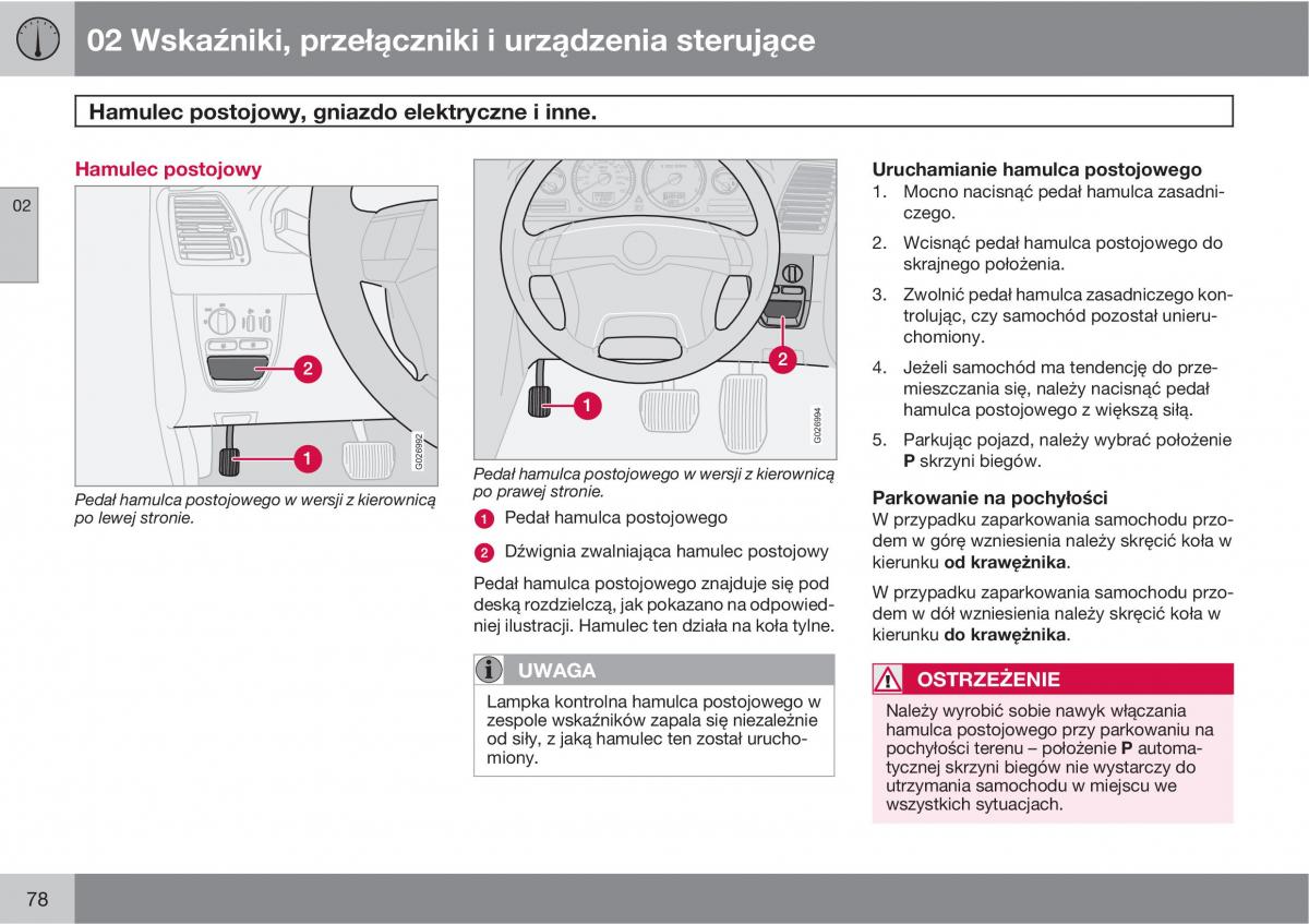 Volvo XC90 XC Classic instrukcja obslugi / page 80