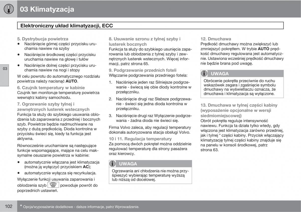 Volvo XC90 XC Classic instrukcja obslugi / page 104