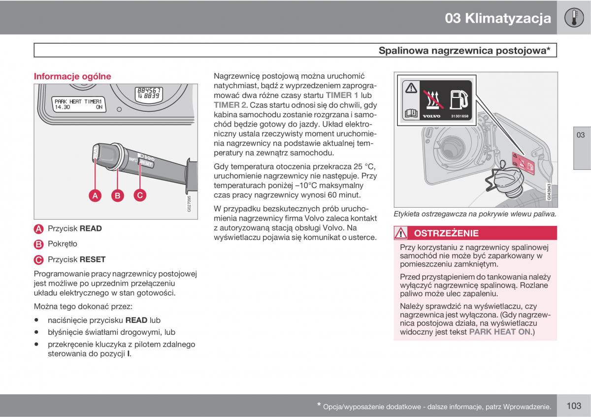 Volvo XC90 XC Classic instrukcja obslugi / page 105