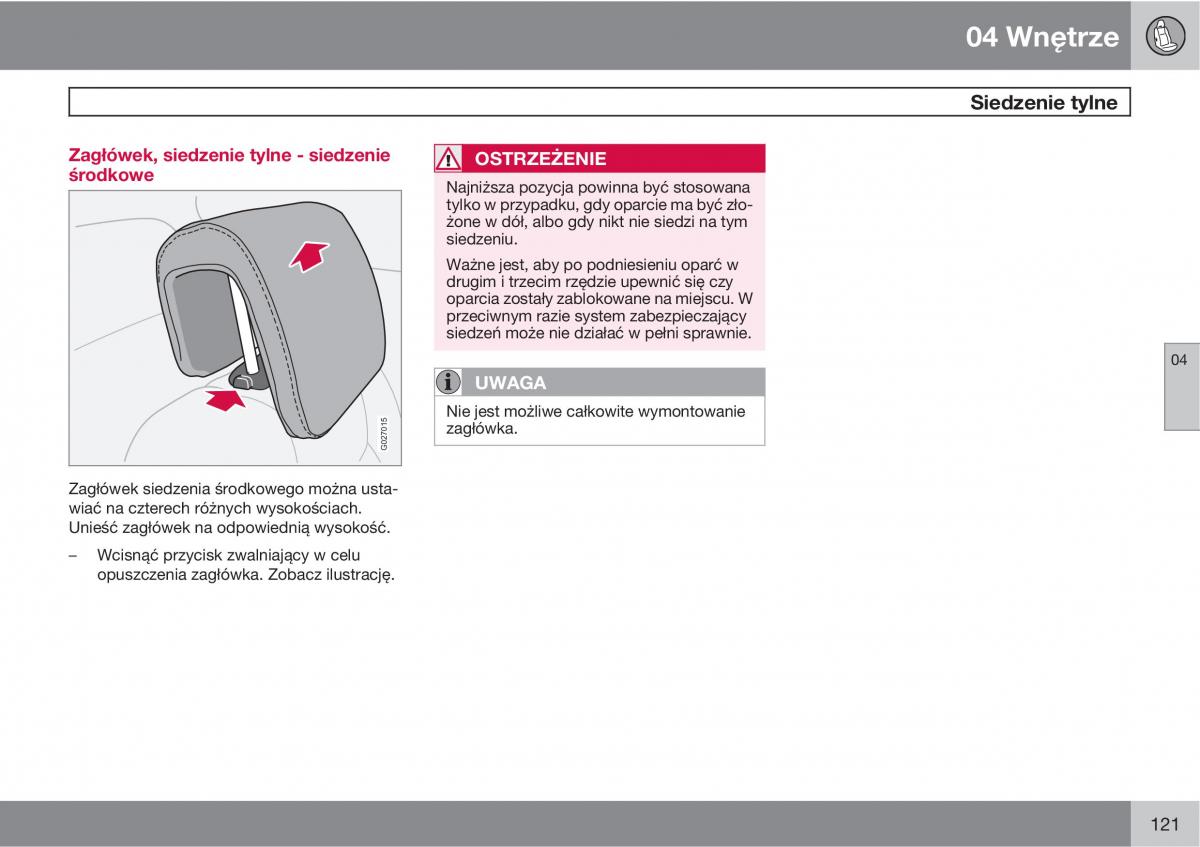 Volvo XC90 XC Classic instrukcja obslugi / page 123