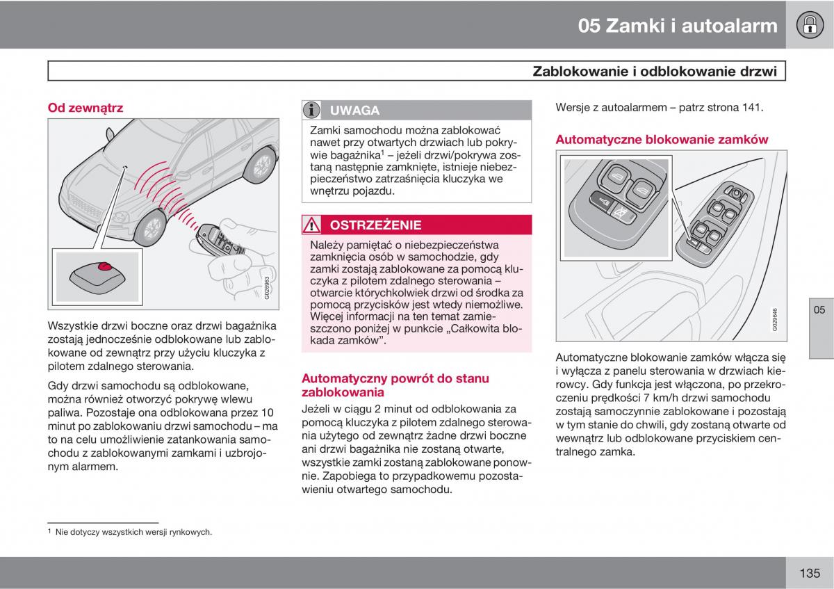 Volvo XC90 XC Classic instrukcja obslugi / page 137