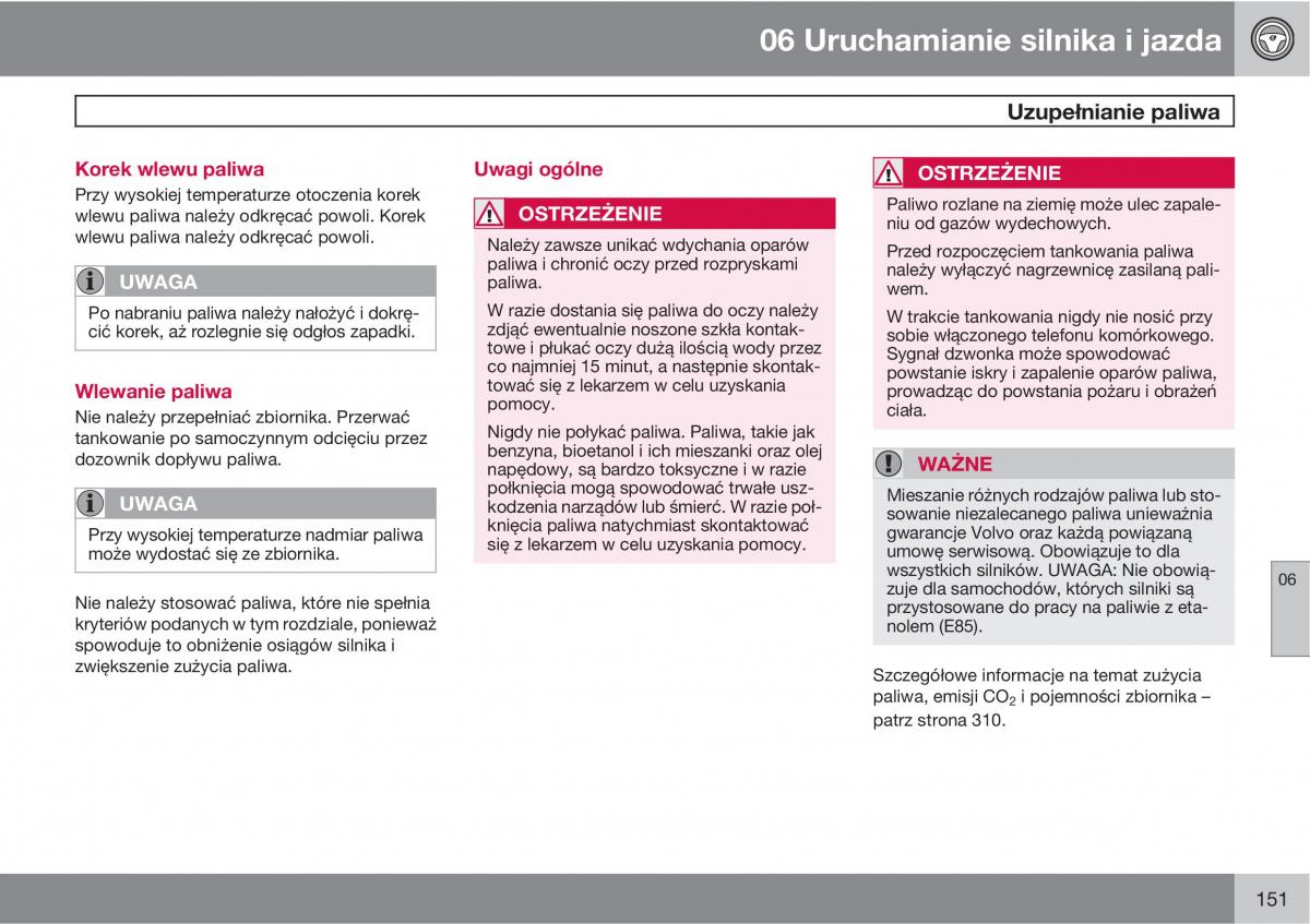 Volvo XC90 XC Classic instrukcja obslugi / page 153