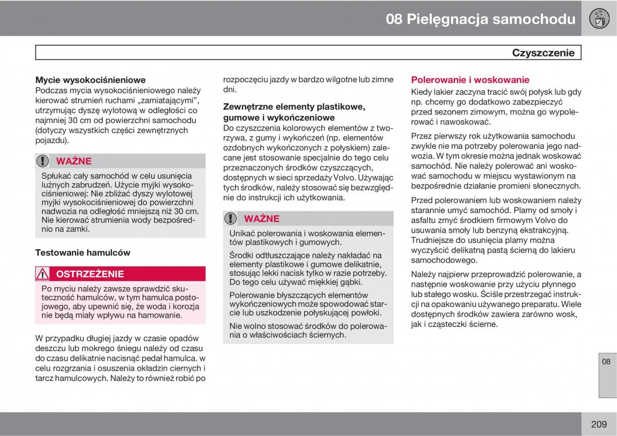 Volvo XC90 XC Classic instrukcja obslugi / page 211