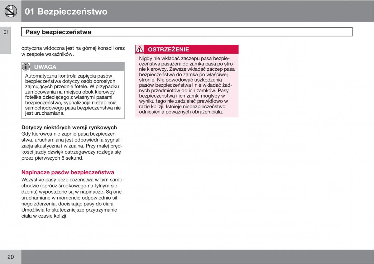 Volvo XC90 XC Classic instrukcja obslugi / page 22