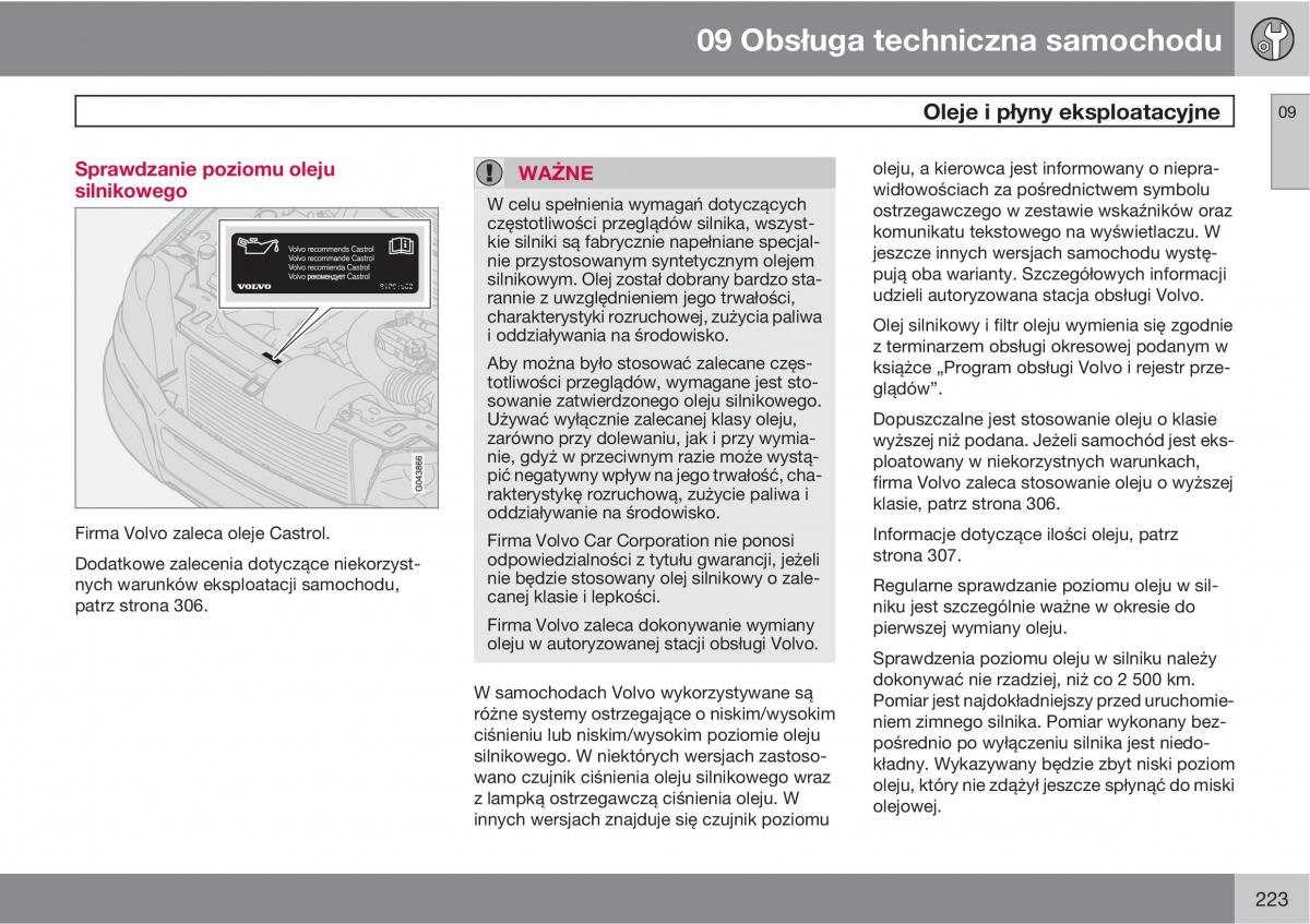 Volvo XC90 XC Classic instrukcja obslugi / page 225