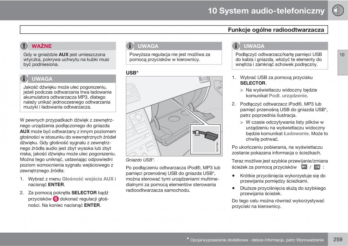 Volvo XC90 XC Classic instrukcja obslugi / page 261