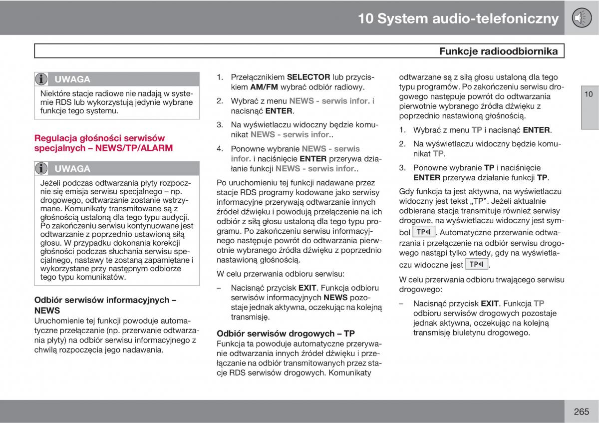 Volvo XC90 XC Classic instrukcja obslugi / page 267