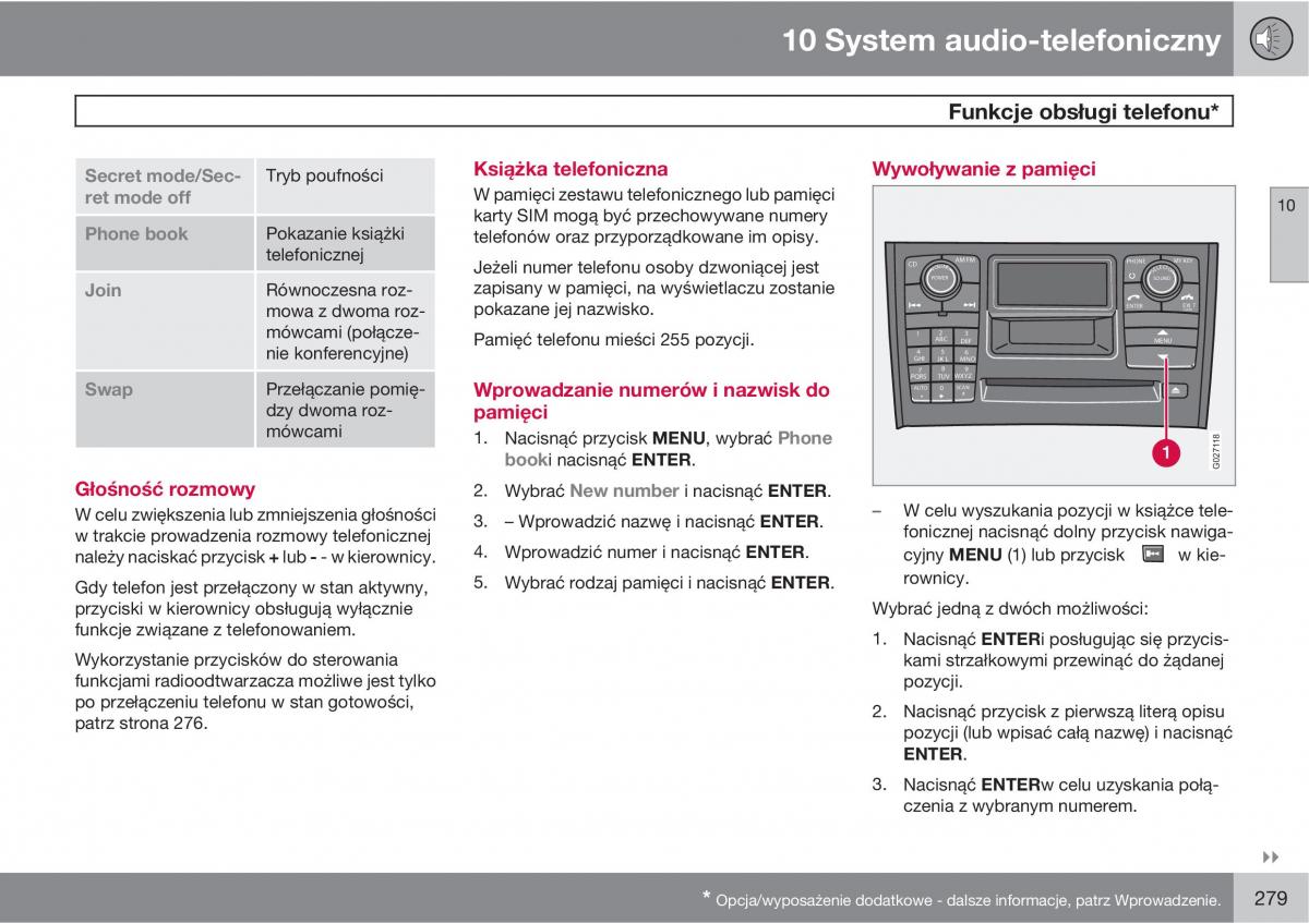 Volvo XC90 XC Classic instrukcja obslugi / page 281