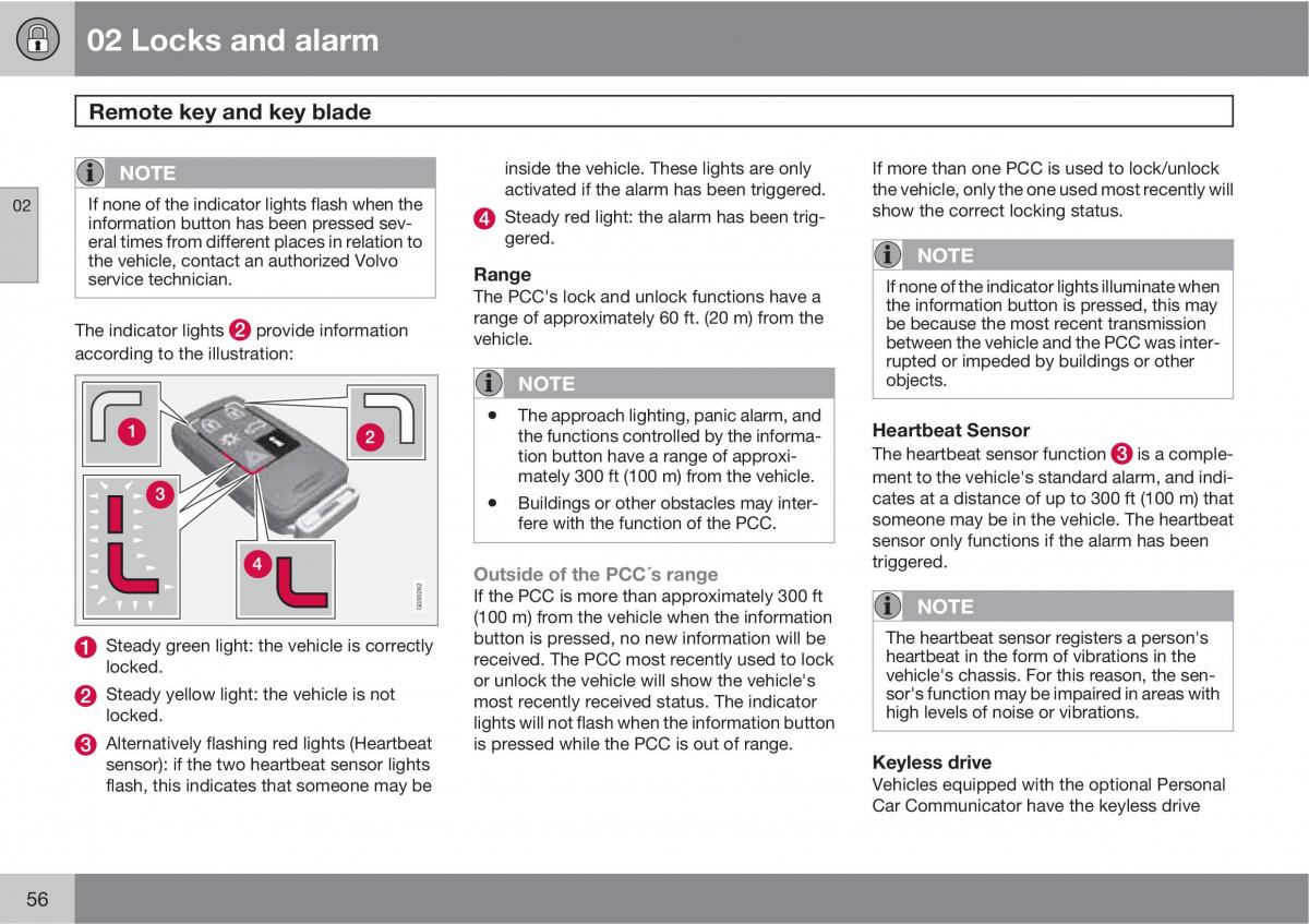 Volvo V70 XC70 III owners manual / page 56