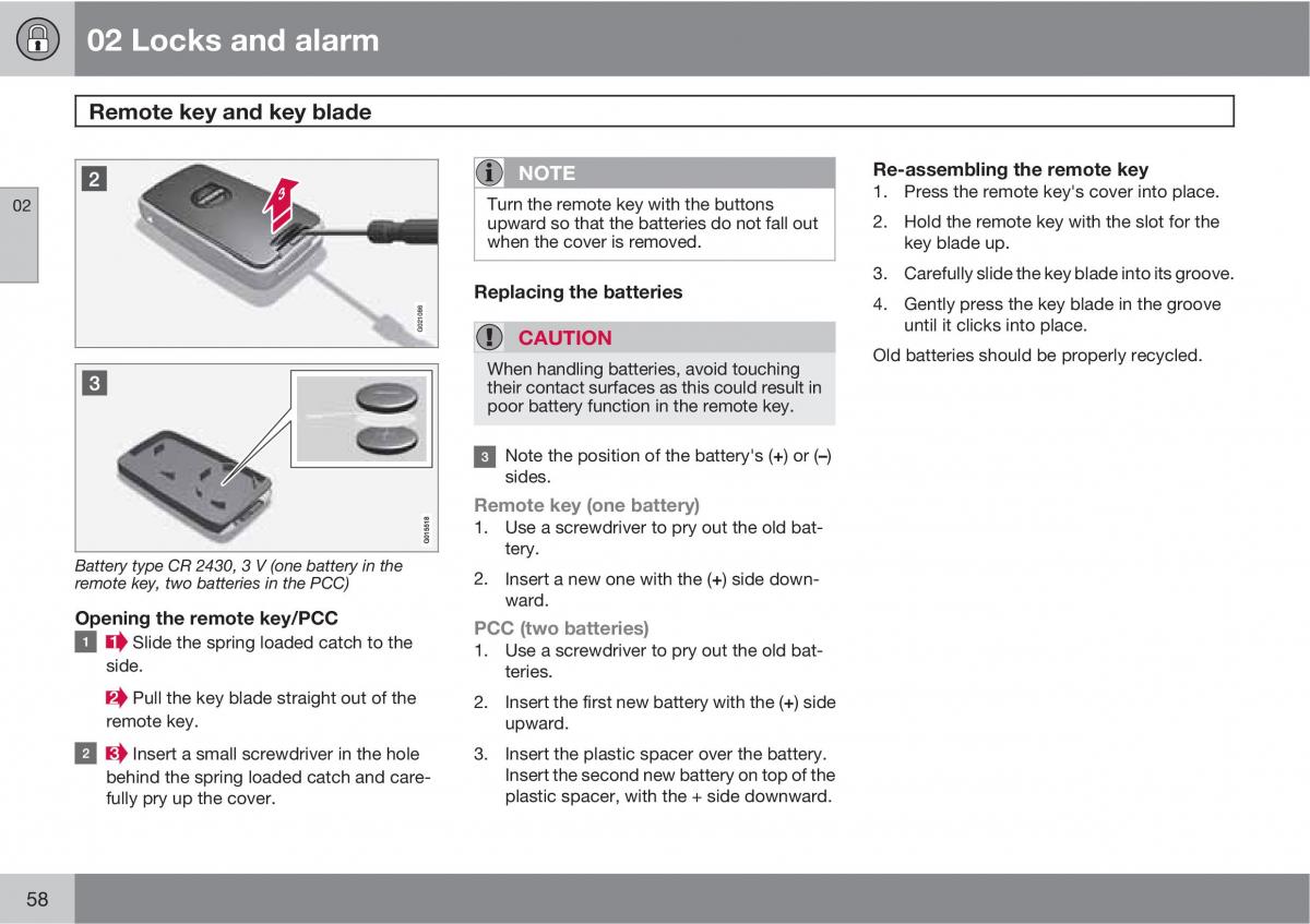 Volvo V70 XC70 III owners manual / page 58