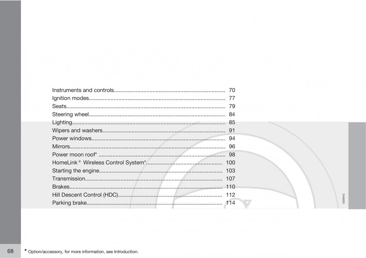 Volvo V70 XC70 III owners manual / page 68