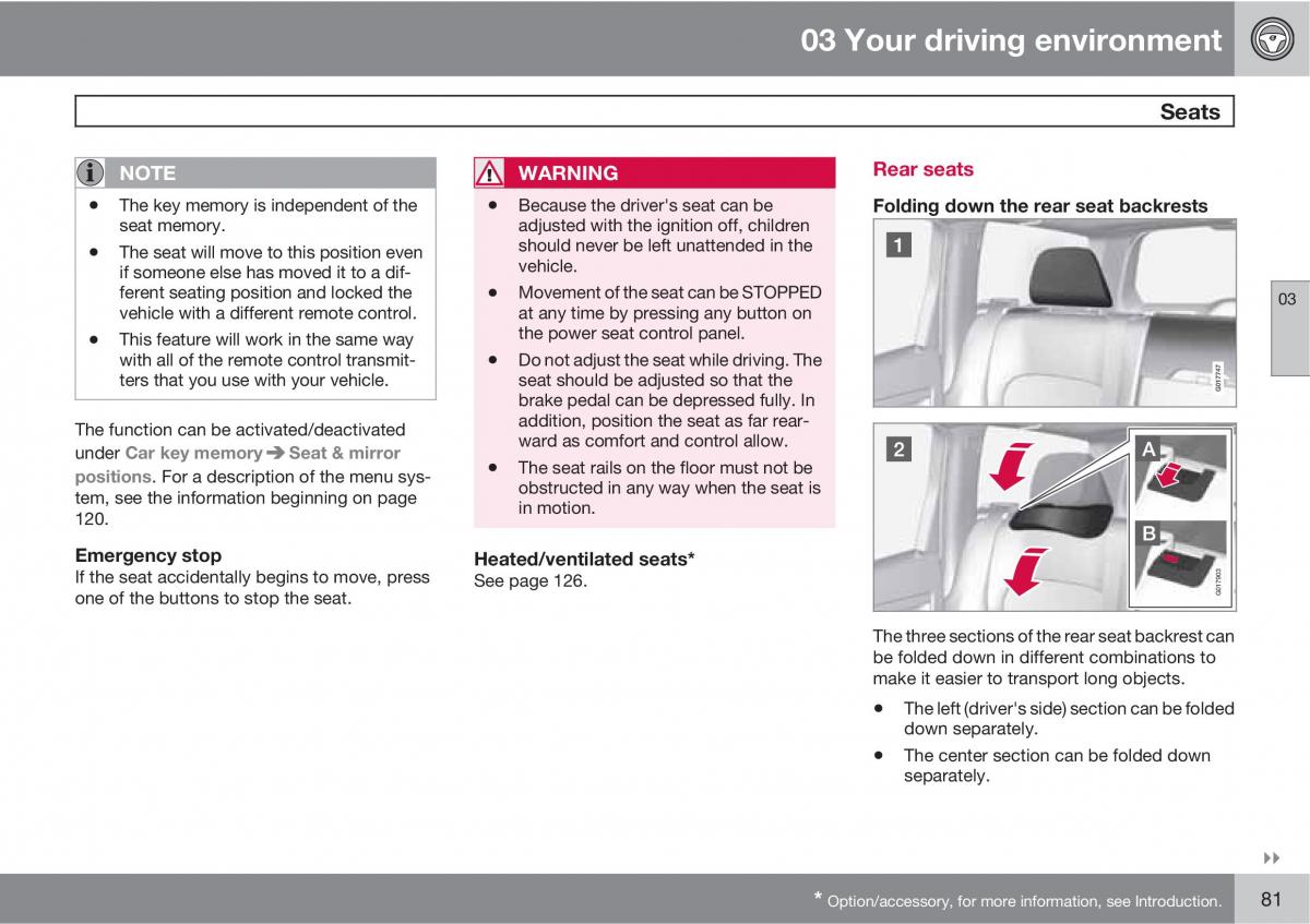 Volvo V70 XC70 III owners manual / page 81