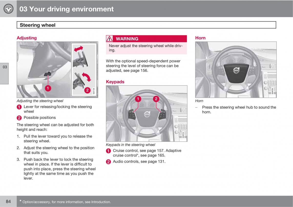 Volvo V70 XC70 III owners manual / page 84