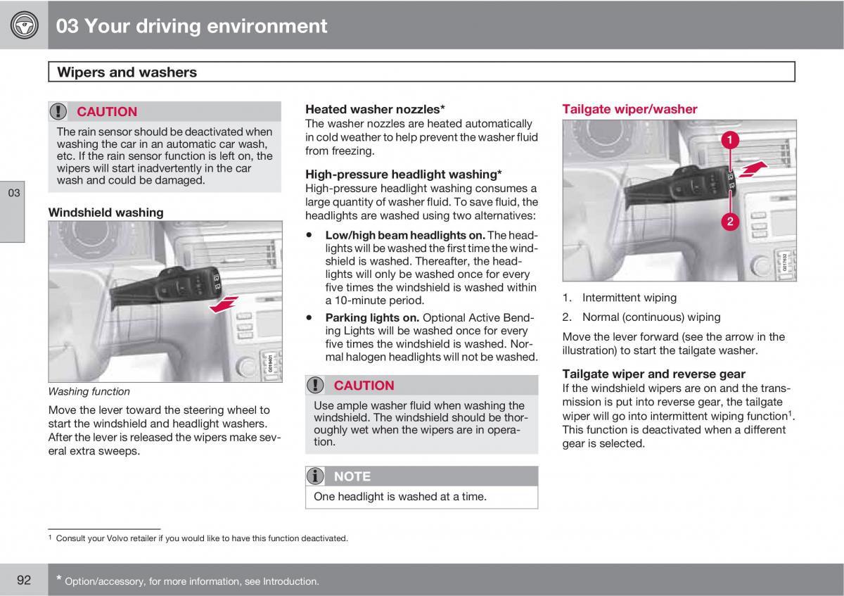 Volvo V70 XC70 III owners manual / page 92