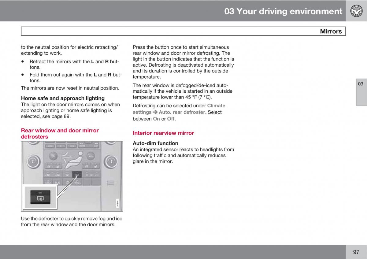 Volvo V70 XC70 III owners manual / page 97