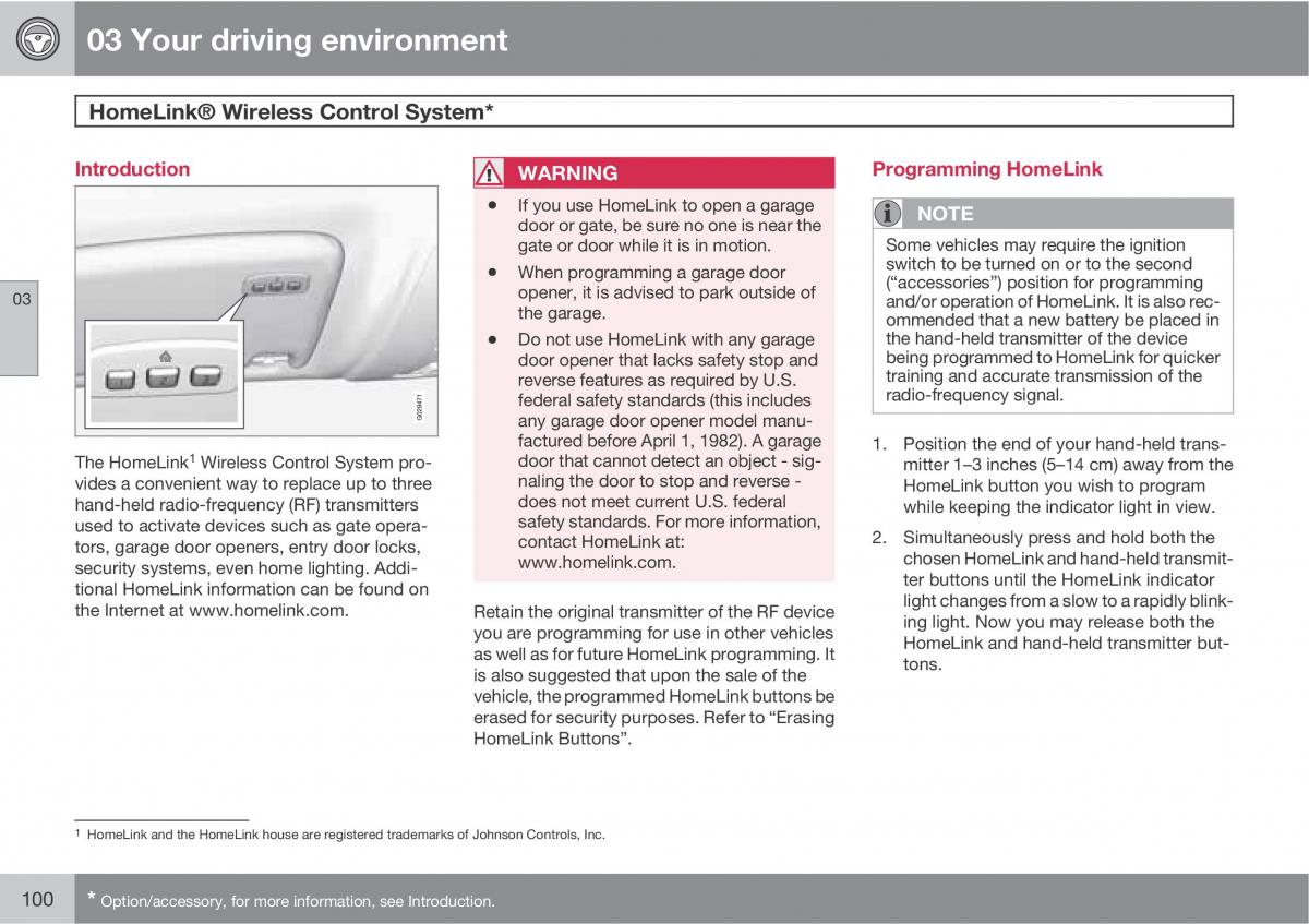 Volvo V70 XC70 III owners manual / page 100