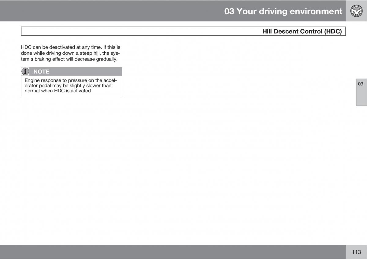 Volvo V70 XC70 III owners manual / page 113