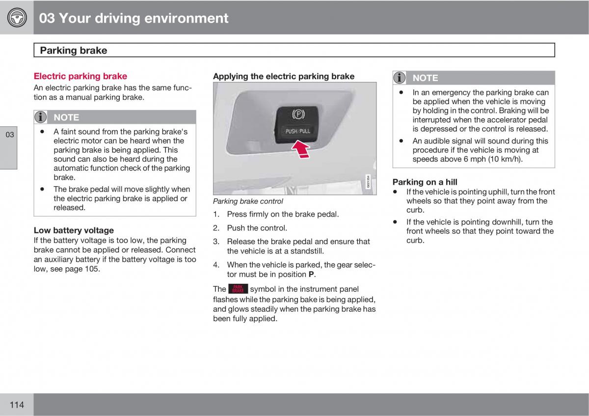 Volvo V70 XC70 III owners manual / page 114