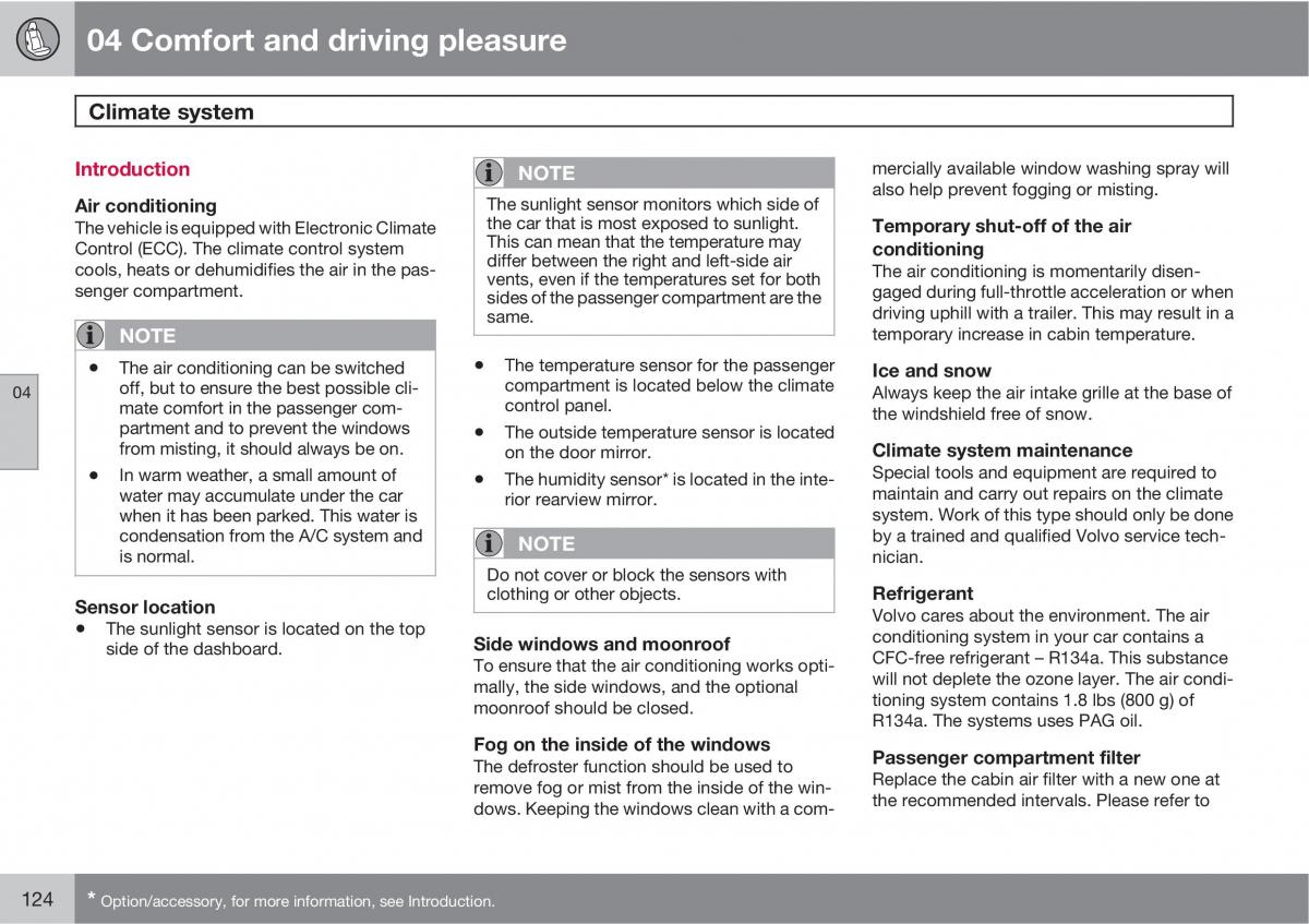 Volvo V70 XC70 III owners manual / page 124