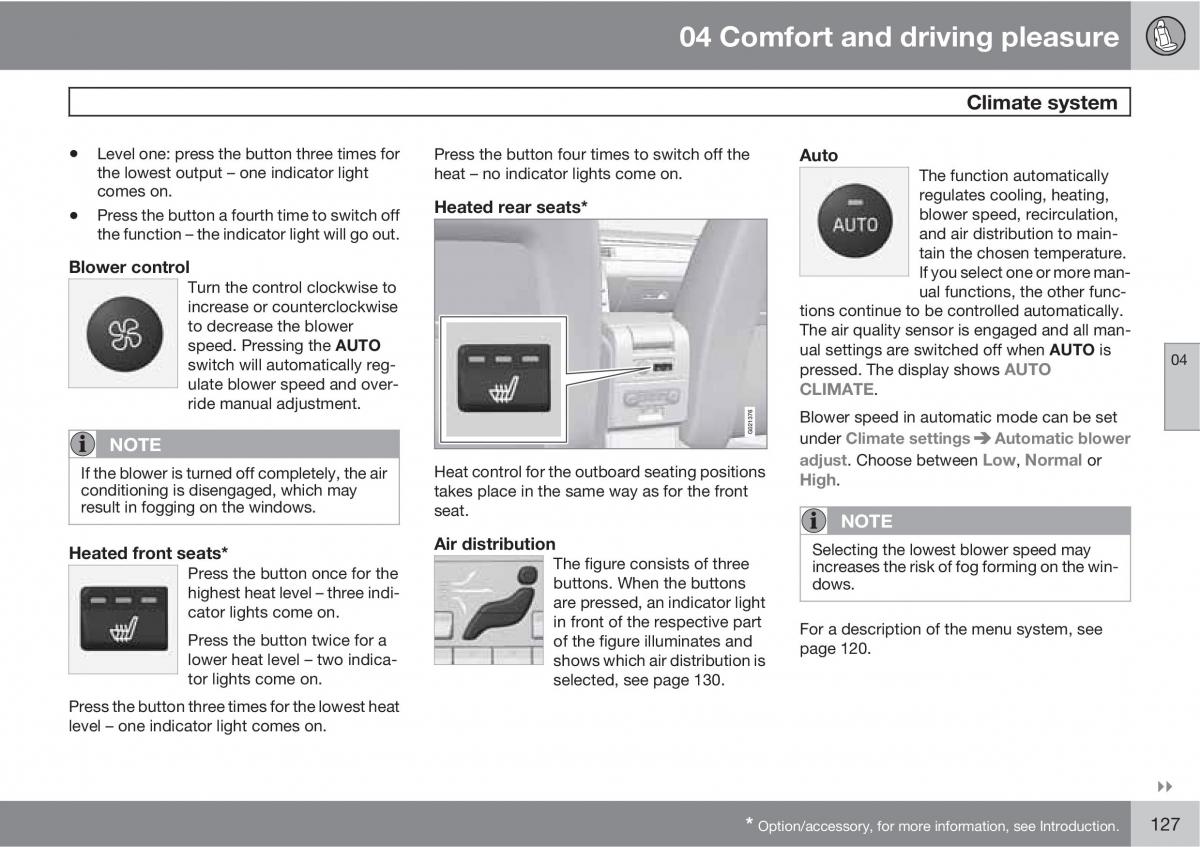 Volvo V70 XC70 III owners manual / page 127