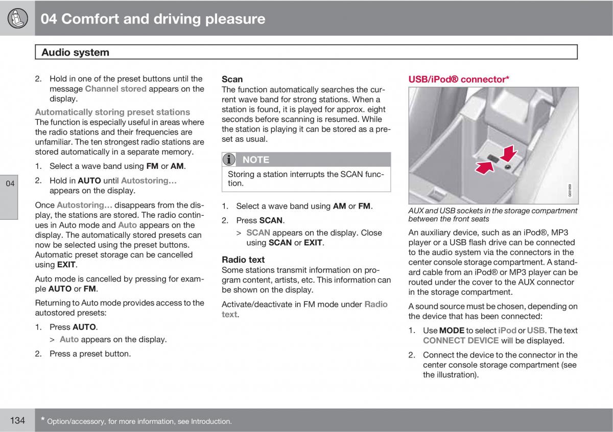 Volvo V70 XC70 III owners manual / page 134