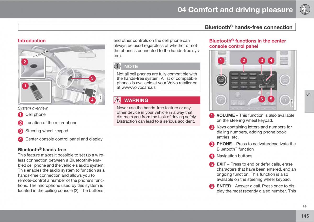 Volvo V70 XC70 III owners manual / page 145