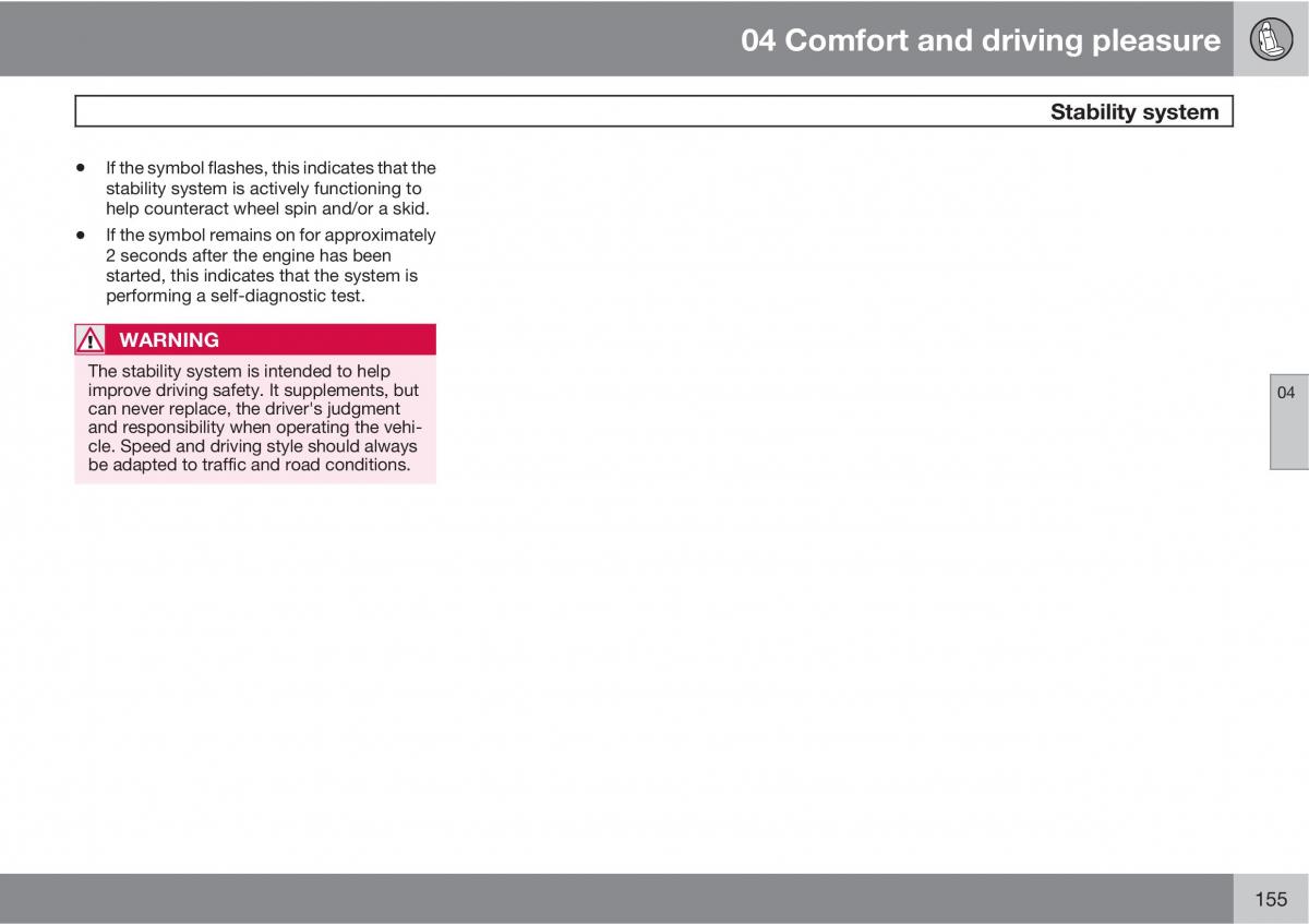 Volvo V70 XC70 III owners manual / page 155