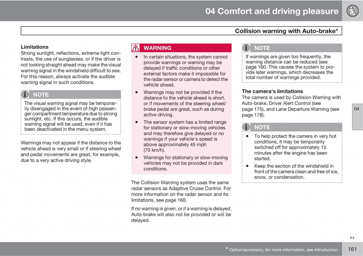 Volvo V70 XC70 III owners manual / page 161