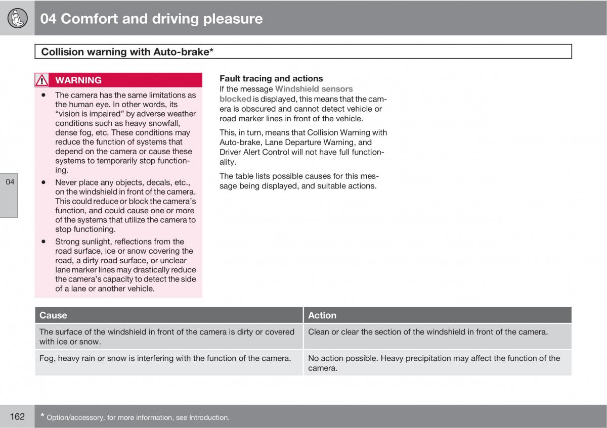 Volvo V70 XC70 III owners manual / page 162