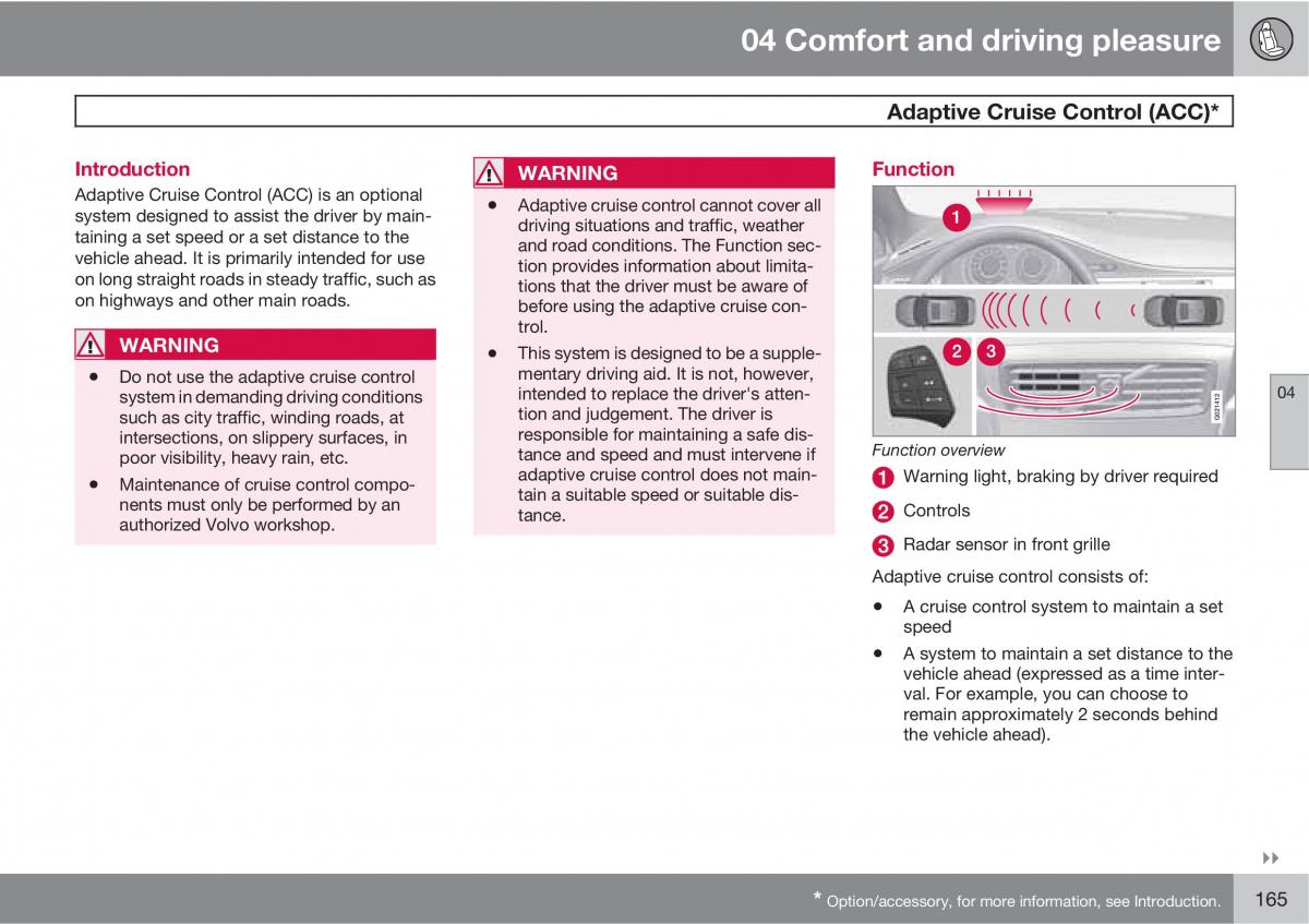 Volvo V70 XC70 III owners manual / page 165