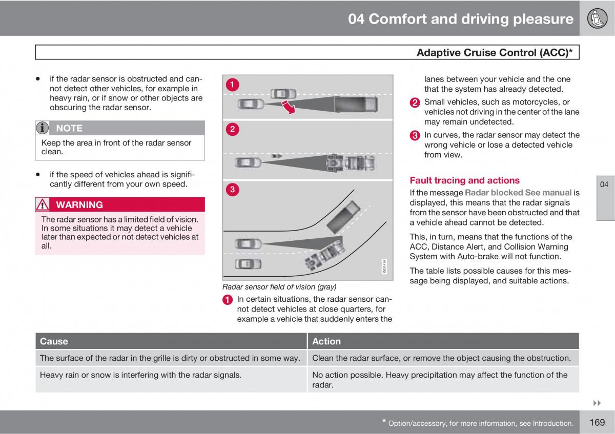 Volvo V70 XC70 III owners manual / page 169