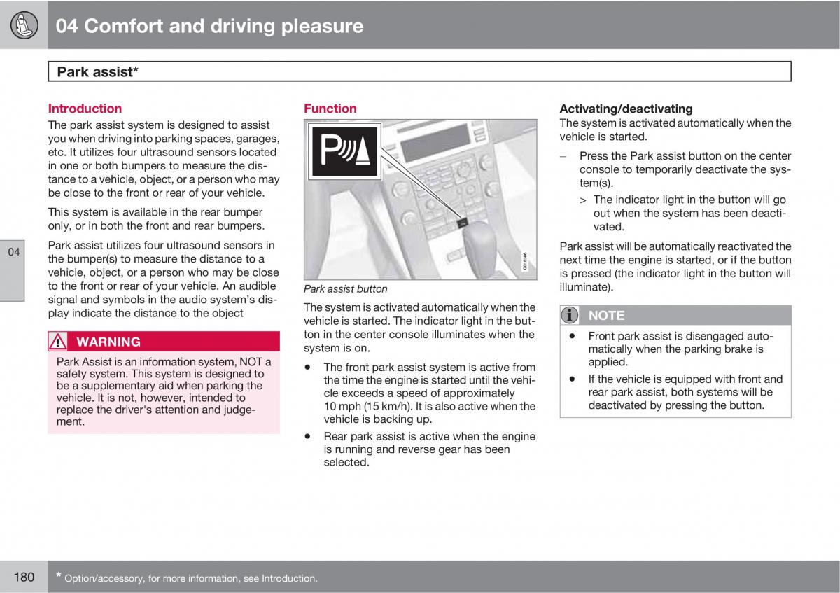 Volvo V70 XC70 III owners manual / page 180