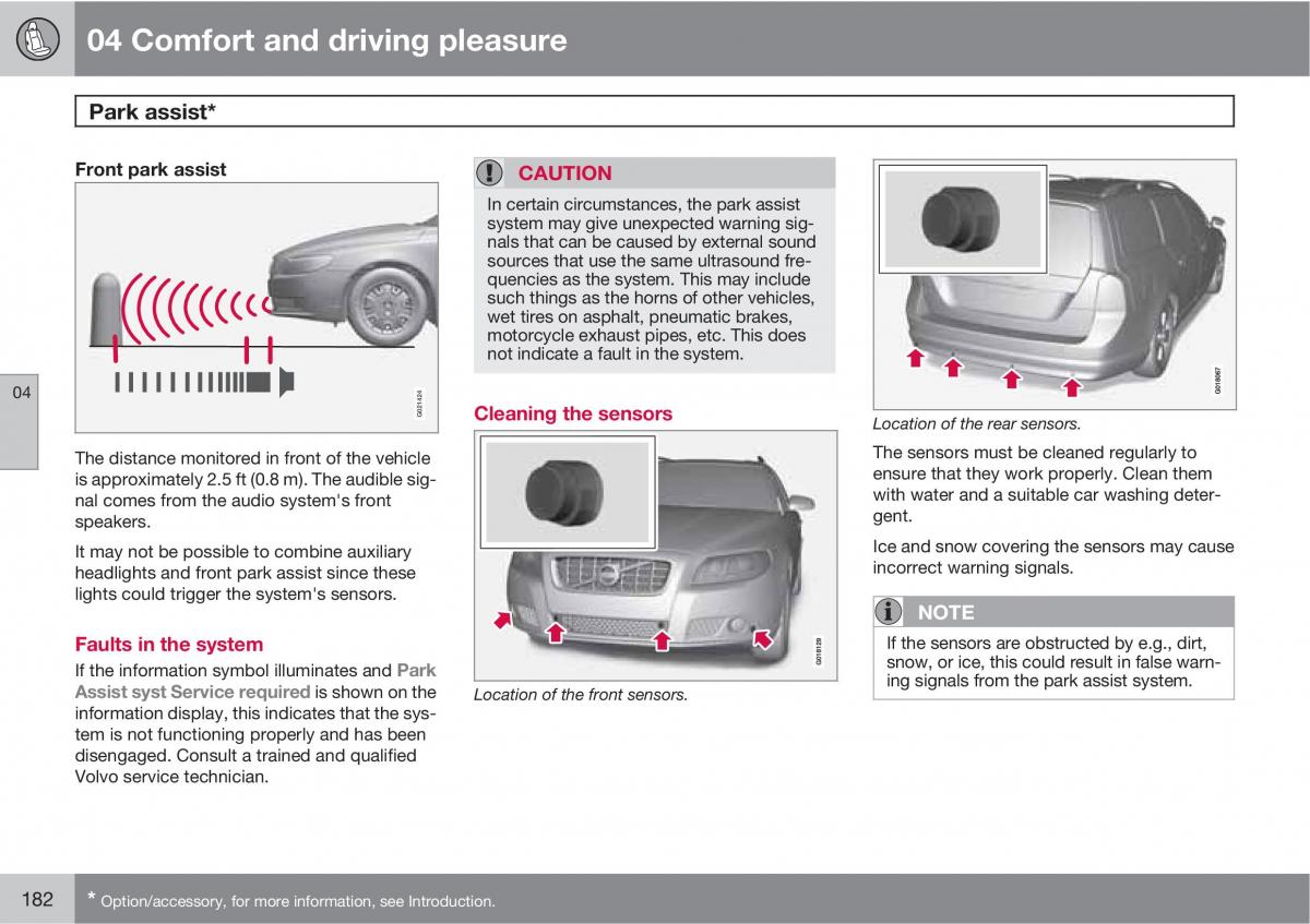 Volvo V70 XC70 III owners manual / page 182