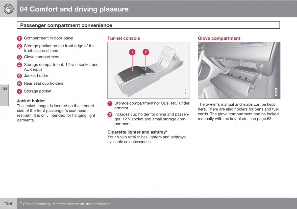 Volvo V70 XC70 III owners manual / page 188