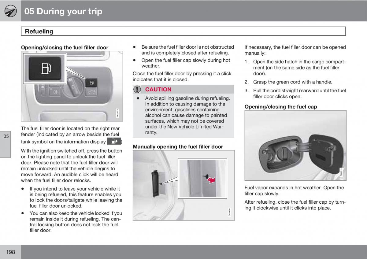 Volvo V70 XC70 III owners manual / page 198