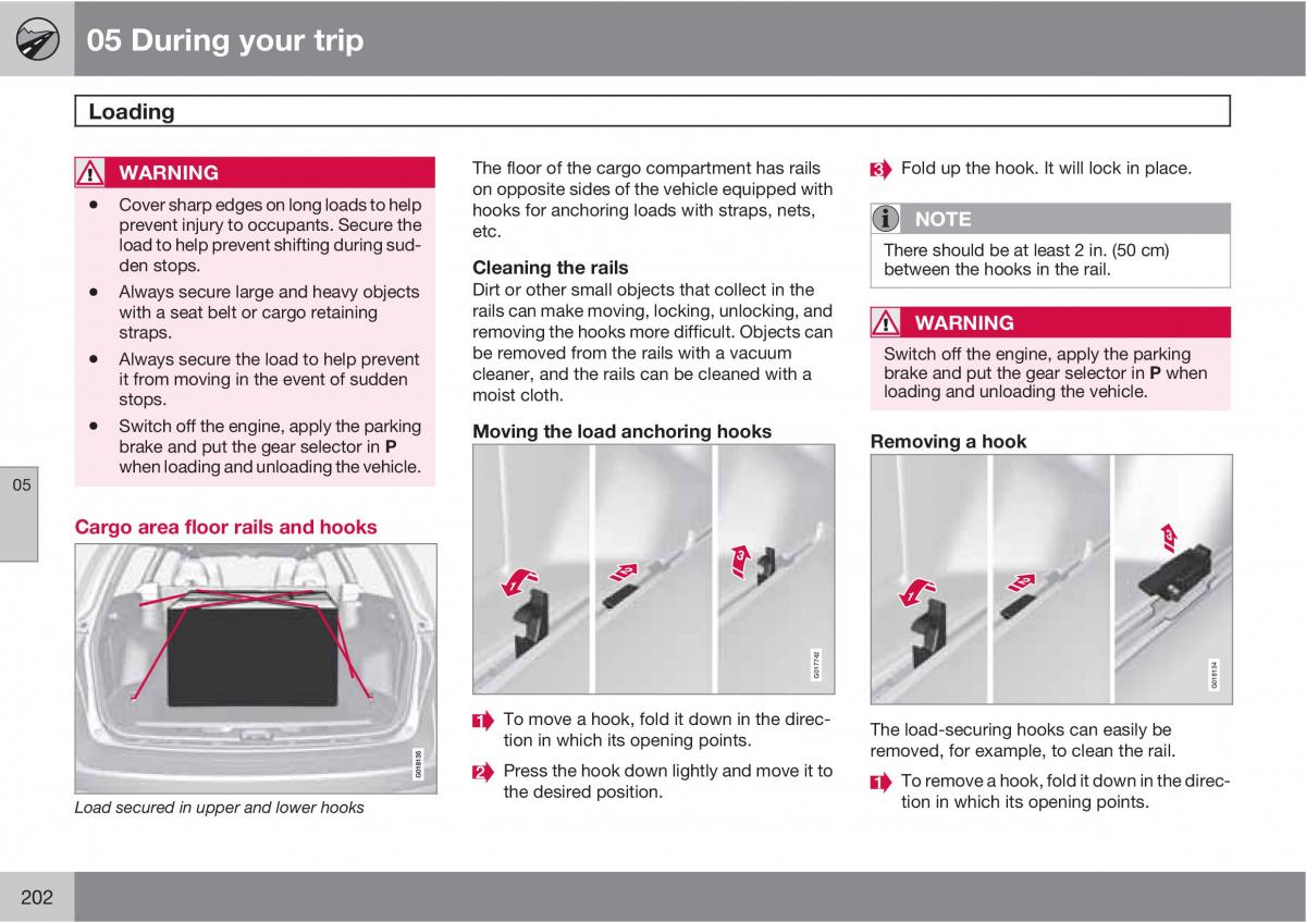 Volvo V70 XC70 III owners manual / page 202