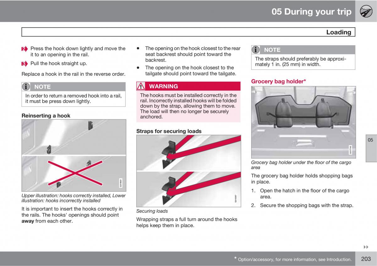 Volvo V70 XC70 III owners manual / page 203