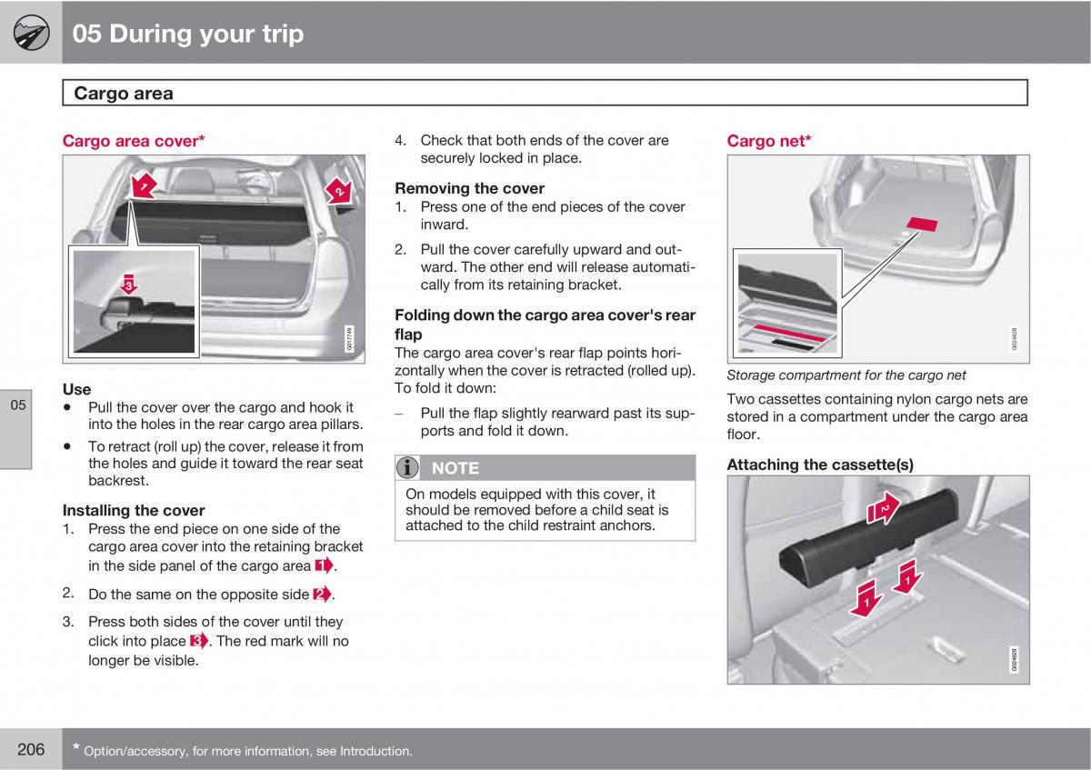 Volvo V70 XC70 III owners manual / page 206