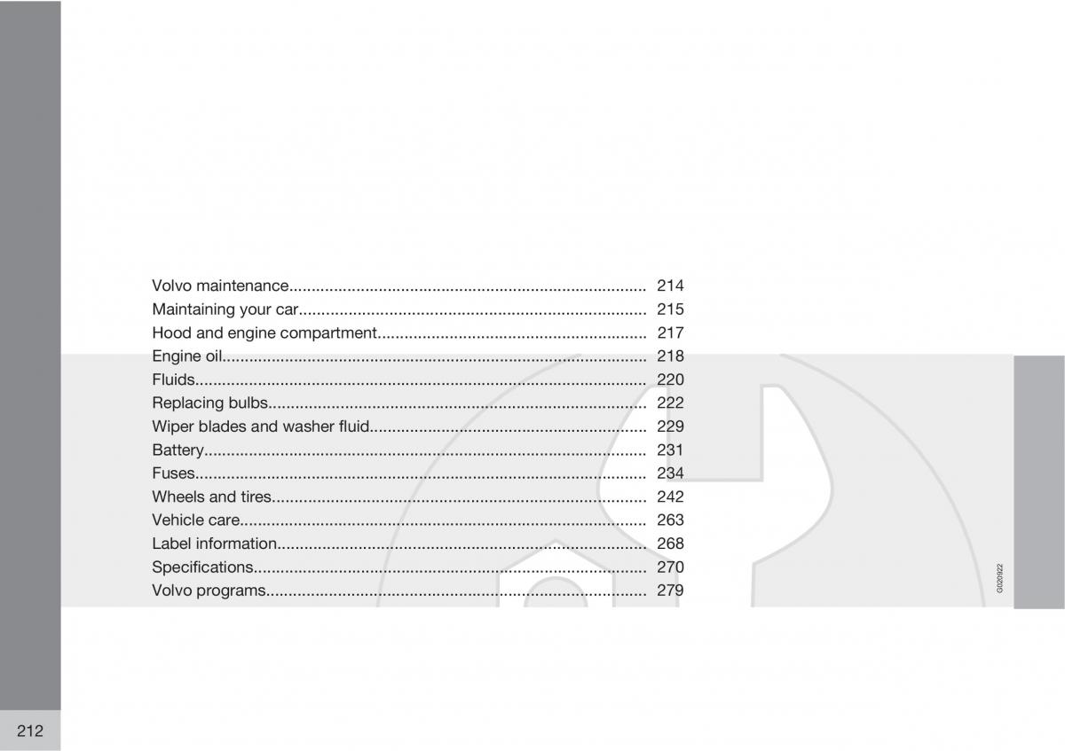 Volvo V70 XC70 III owners manual / page 212