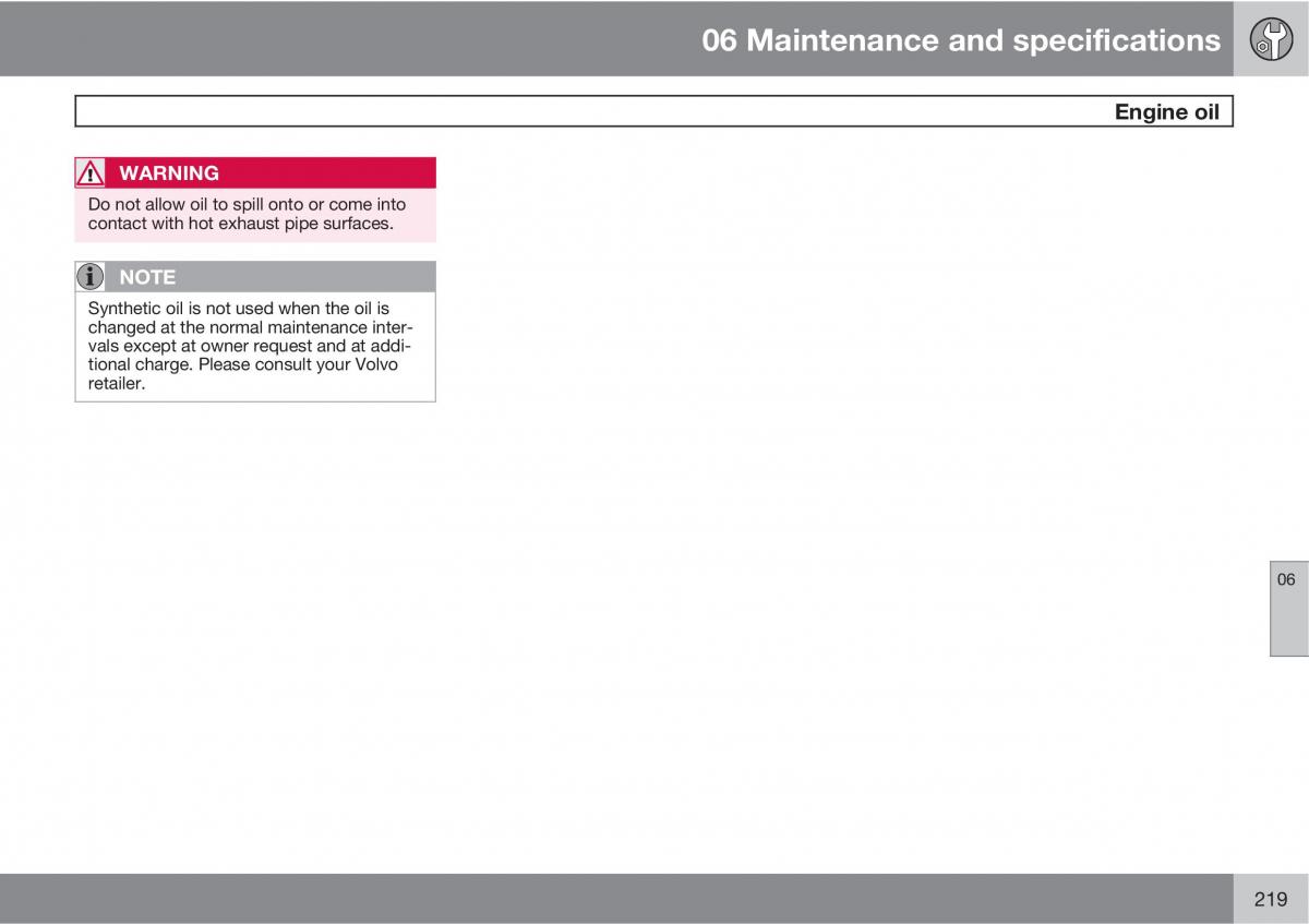 Volvo V70 XC70 III owners manual / page 219