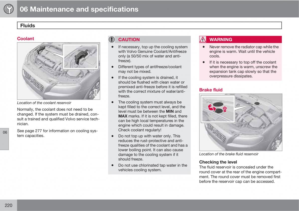 Volvo V70 XC70 III owners manual / page 220