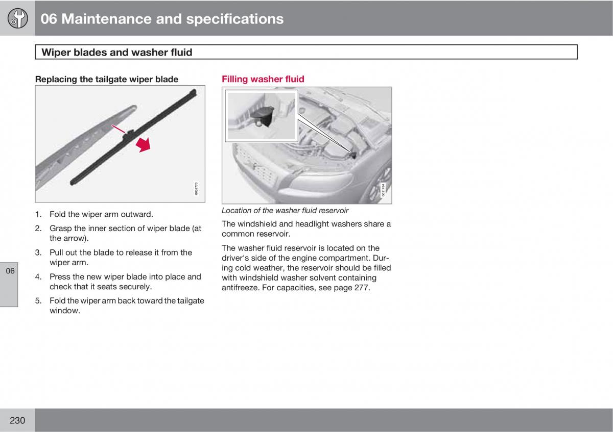 Volvo V70 XC70 III owners manual / page 230