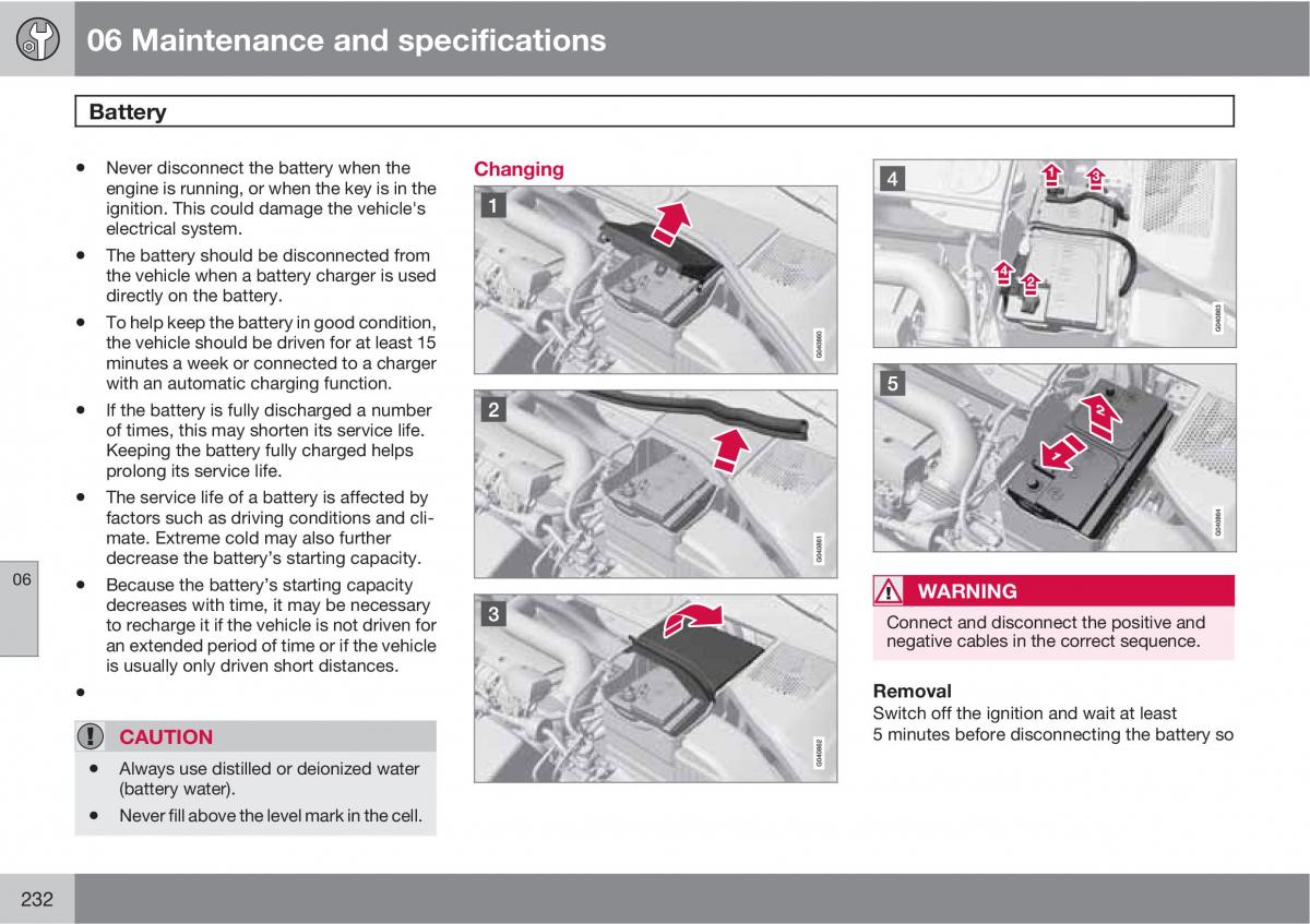 Volvo V70 XC70 III owners manual / page 232