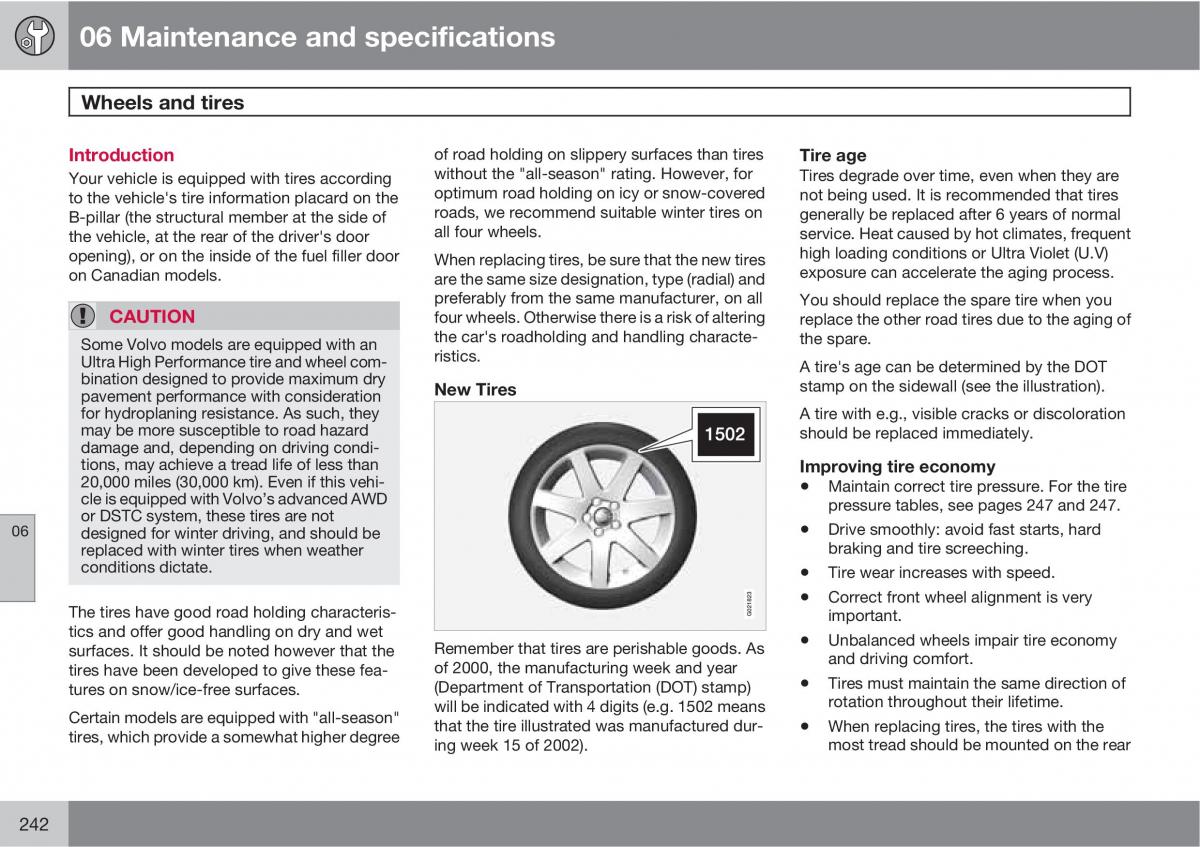 Volvo V70 XC70 III owners manual / page 242