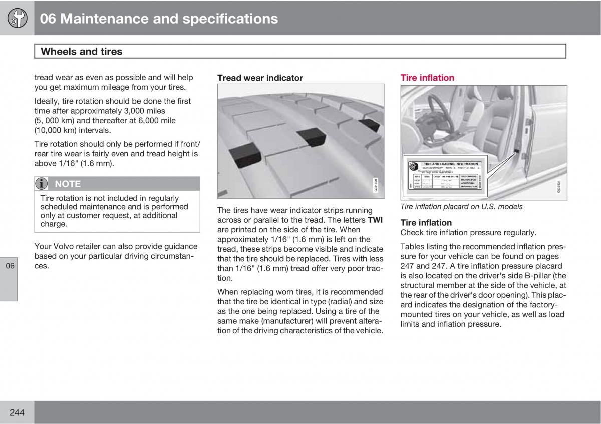 Volvo V70 XC70 III owners manual / page 244