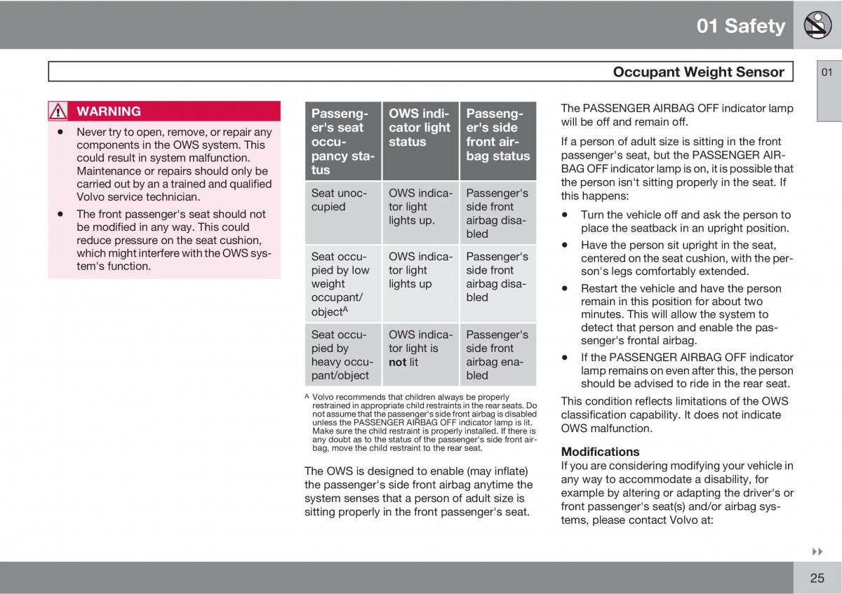 Volvo V70 XC70 III owners manual / page 25