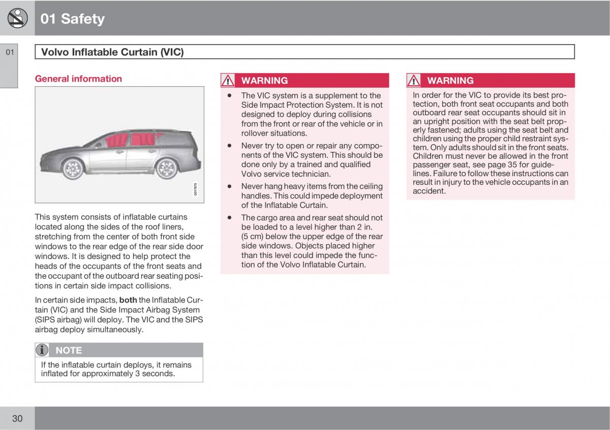 Volvo V70 XC70 III owners manual / page 30