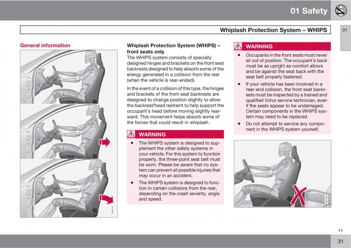 Volvo V70 XC70 III owners manual / page 31