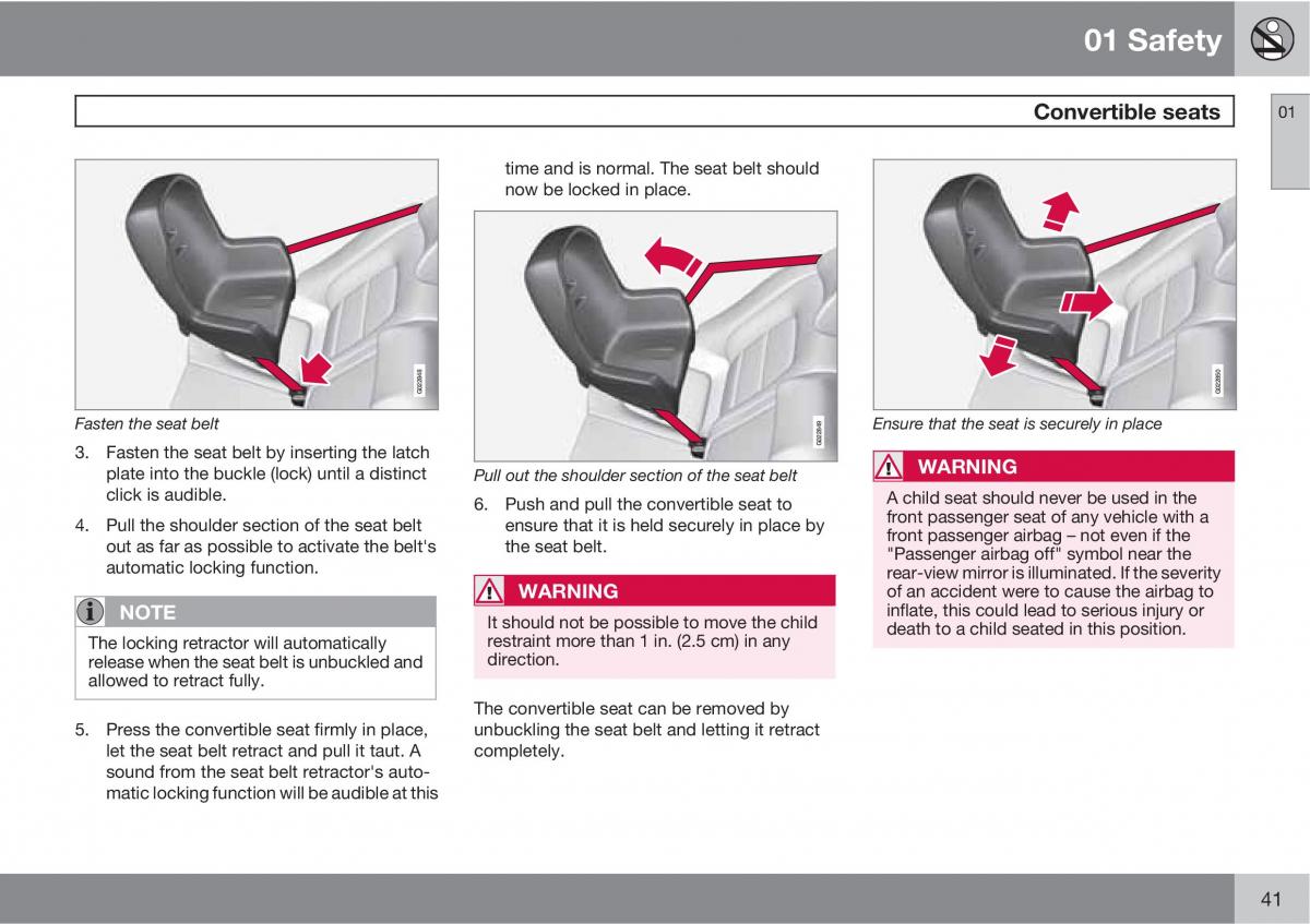 Volvo V70 XC70 III owners manual / page 41