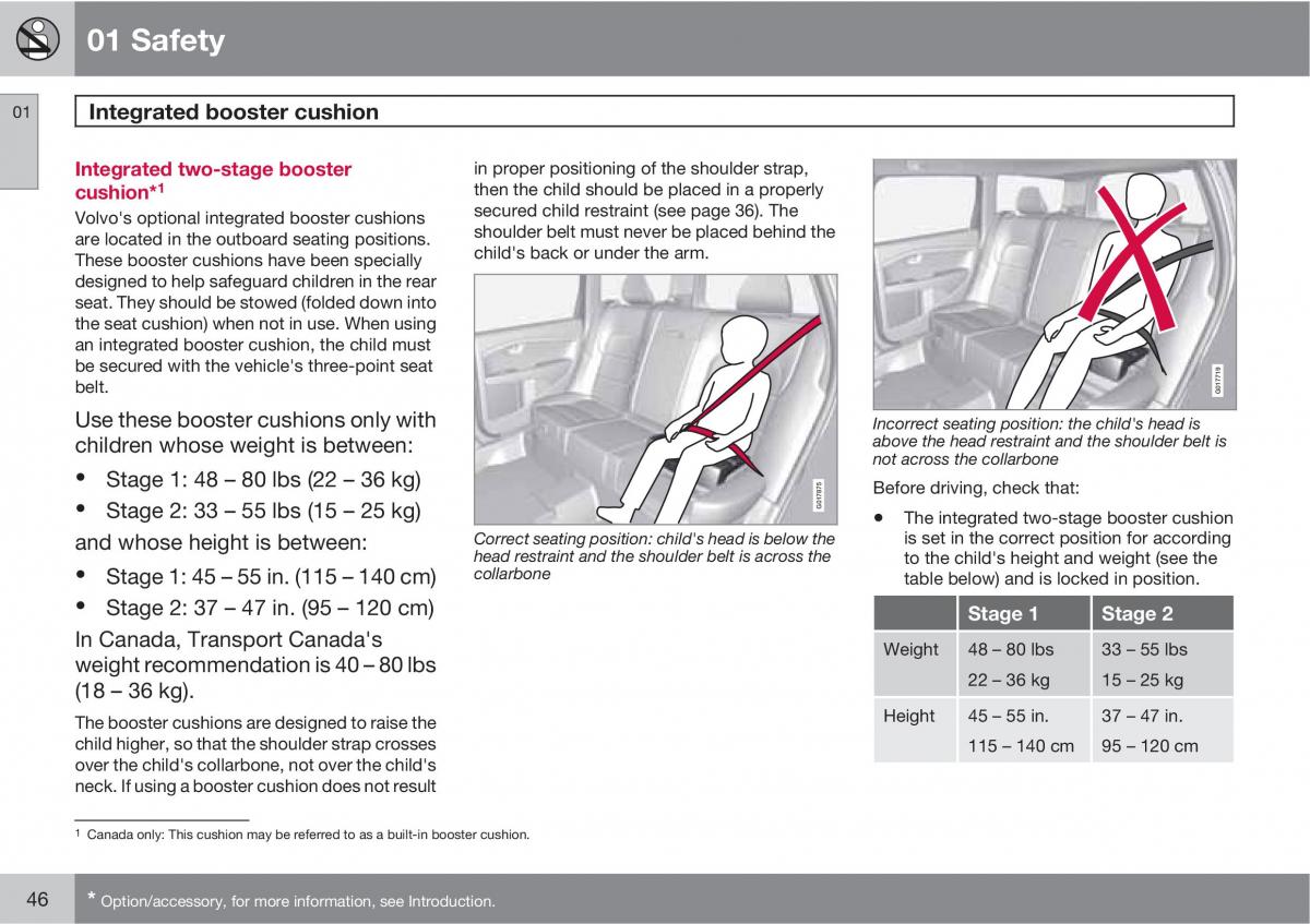 Volvo V70 XC70 III owners manual / page 46